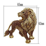 LO2420 - Gold White Metal Brooches with Top Grade Crystal in Multi Color - Alamode - Flyclothing LLC