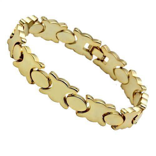 LO2424 - Gold Brass Bracelet with No Stone - Alamode - Flyclothing LLC