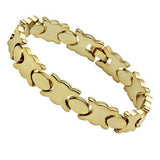 LO2424 - Gold Brass Bracelet with No Stone - Alamode - Flyclothing LLC