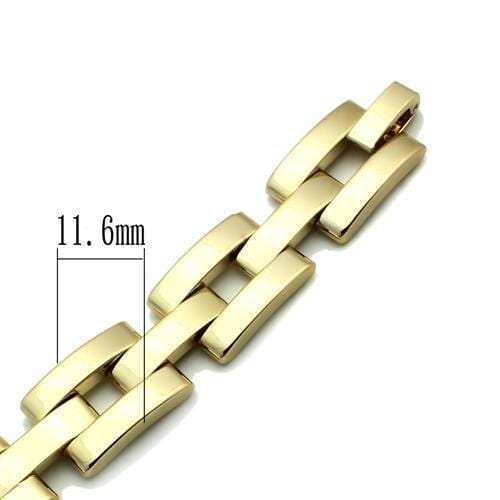 LO2426 - Gold Brass Bracelet with No Stone - Alamode - Flyclothing LLC