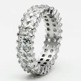 LO2431 - Rhodium Brass Ring with AAA Grade CZ in Clear - Alamode - Flyclothing LLC