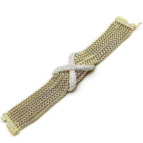 LO2469 - Rhodium Brass Ring with AAA Grade CZ in Clear - Alamode - Flyclothing LLC