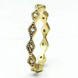 LO2477 - Gold Brass Ring with AAA Grade CZ in Clear - Alamode - Flyclothing LLC