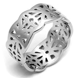 LO2483 - Imitation Rhodium Brass Ring with No Stone - Alamode - Flyclothing LLC