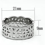 LO2483 - Imitation Rhodium Brass Ring with No Stone - Alamode