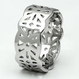 LO2483 - Imitation Rhodium Brass Ring with No Stone - Alamode
