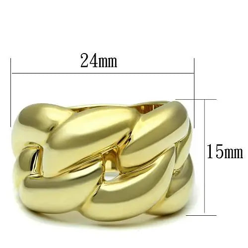 LO2491 - Gold Brass Ring with No Stone - Alamode - Flyclothing LLC