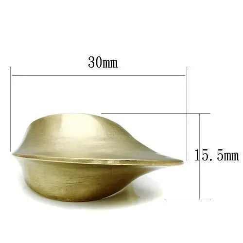 LO2539 - Gold & Brush Brass Ring with No Stone - Alamode - Flyclothing LLC