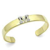 LO2582 - Gold+Rhodium White Metal Bangle with Top Grade Crystal in Clear - Alamode - Flyclothing LLC