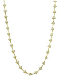 LO2625 - Gold Brass Necklace with Top Grade Crystal  in Clear