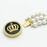 LO2643 - Gold Brass Bracelet with Semi-Precious Onyx in Jet - Alamode - Flyclothing LLC