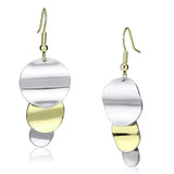 LO2653 - Gold+Rhodium Iron Earrings with No Stone - Alamode - Flyclothing LLC