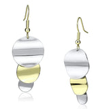 LO2653 - Gold+Rhodium Iron Earrings with No Stone - Alamode