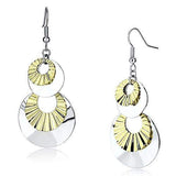 LO2656 - Reverse Two-Tone Iron Earrings with No Stone - Alamode - Flyclothing LLC