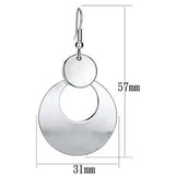 LO2657 - Matte Rhodium & Rhodium Iron Earrings with No Stone - Alamode - Flyclothing LLC