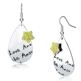 LO2665 - Rhodium Iron Earrings with No Stone - Alamode - Flyclothing LLC