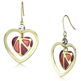 LO2680 - Gold Iron Earrings with Top Grade Crystal in Clear - Alamode - Flyclothing LLC