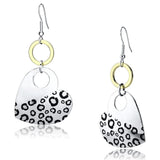 LO2700 - Reverse Two-Tone Iron Earrings with Epoxy  in Jet - Alamode