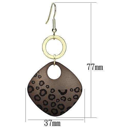 LO2701 - Special Color Iron Earrings with Epoxy in Jet - Alamode - Flyclothing LLC