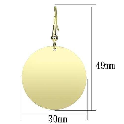LO2705 - Gold Iron Earrings with No Stone - Alamode - Flyclothing LLC