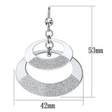 LO2714 - Matte Rhodium & Rhodium Iron Earrings with Top Grade Crystal  in Clear - Alamode