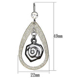 LO2717 - Special Color Iron Earrings with Top Grade Crystal in Clear - Alamode - Flyclothing LLC
