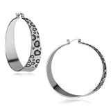 LO2719 - Rhodium Iron Earrings with No Stone - Alamode - Flyclothing LLC