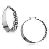 LO2719 - Rhodium Iron Earrings with No Stone - Alamode