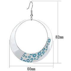 LO2728 - Rhodium Iron Earrings with No Stone