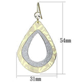 LO2729 - Gold Iron Earrings with Top Grade Crystal  in Clear - Alamode