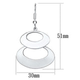 LO2736 - Matte Rhodium & Rhodium Iron Earrings with No Stone - Alamode