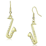 LO2741 - Gold Iron Earrings with Top Grade Crystal  in Clear - Alamode