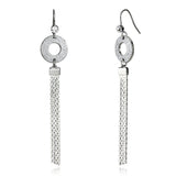 LO2749 - Rhodium Iron Earrings with Top Grade Crystal  in Clear - Alamode