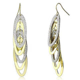LO2753 - Gold+Rhodium Iron Earrings with No Stone - Alamode - Flyclothing LLC