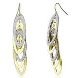 LO2753 - Gold+Rhodium Iron Earrings with No Stone - Alamode