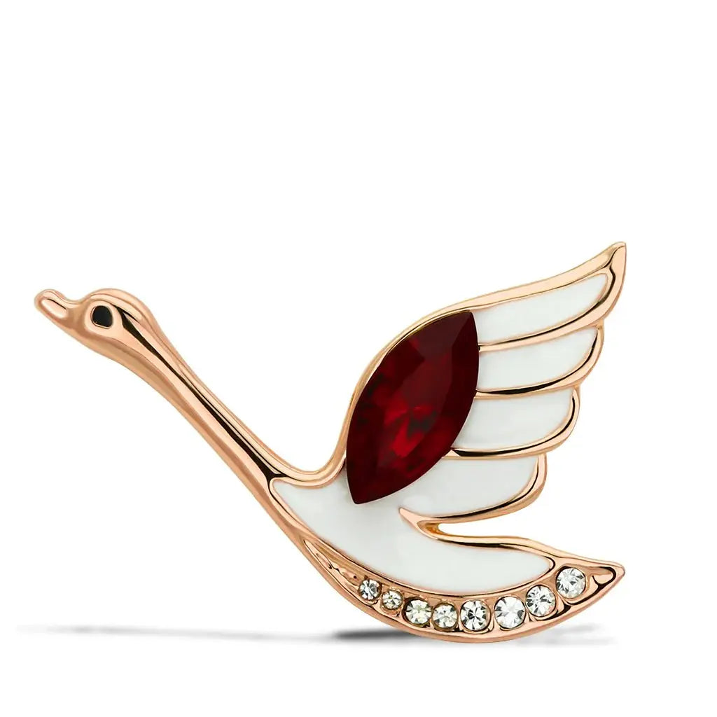 LO2761 - Flash Gold White Metal Brooches with Top Grade Crystal in Siam - Alamode - Flyclothing LLC