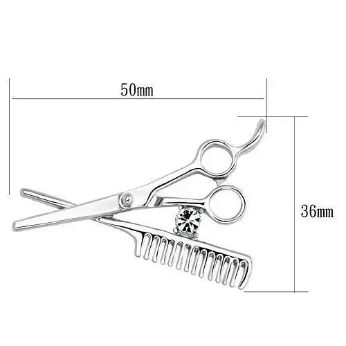 LO2767 - Imitation Rhodium White Metal Brooches with Top Grade Crystal in Clear - Alamode - Flyclothing LLC