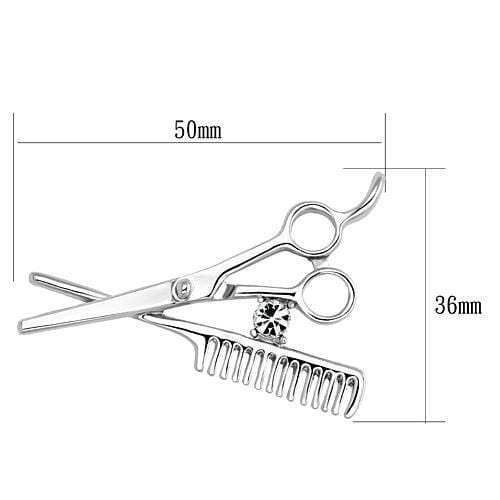 LO2767 - Imitation Rhodium White Metal Brooches with Top Grade Crystal in Clear - Alamode - Flyclothing LLC