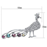 LO2797 - Imitation Rhodium White Metal Brooches with Top Grade Crystal in Multi Color - Alamode - Flyclothing LLC