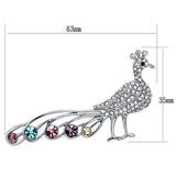 LO2797 - Imitation Rhodium White Metal Brooches with Top Grade Crystal  in Multi Color - Alamode