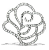 LO2814 - Flash Gold White Metal Brooches with Top Grade Crystal in Clear - Alamode - Flyclothing LLC