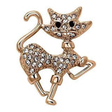 LO2820 - Flash Rose Gold White Metal Brooches with Top Grade Crystal  in Clear - Alamode