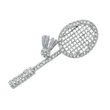 LO2824 - Flash Gold White Metal Brooches with Top Grade Crystal in Clear - Alamode - Flyclothing LLC