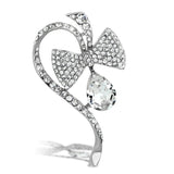 LO2832 - Flash Rose Gold White Metal Brooches with Synthetic Synthetic Glass in Clear - Alamode