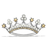 LO2838 - Imitation Rhodium White Metal Brooches with Synthetic Pearl in White - Alamode - Flyclothing LLC