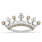LO2838 - Imitation Rhodium White Metal Brooches with Synthetic Pearl in White - Alamode
