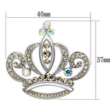LO2870 - Imitation Rhodium White Metal Brooches with Top Grade Crystal in Multi Color - Alamode - Flyclothing LLC
