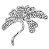 LO2874 - Imitation Rhodium White Metal Brooches with Top Grade Crystal in Clear - Alamode - Flyclothing LLC