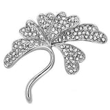 LO2874 - Imitation Rhodium White Metal Brooches with Top Grade Crystal  in Clear - Alamode