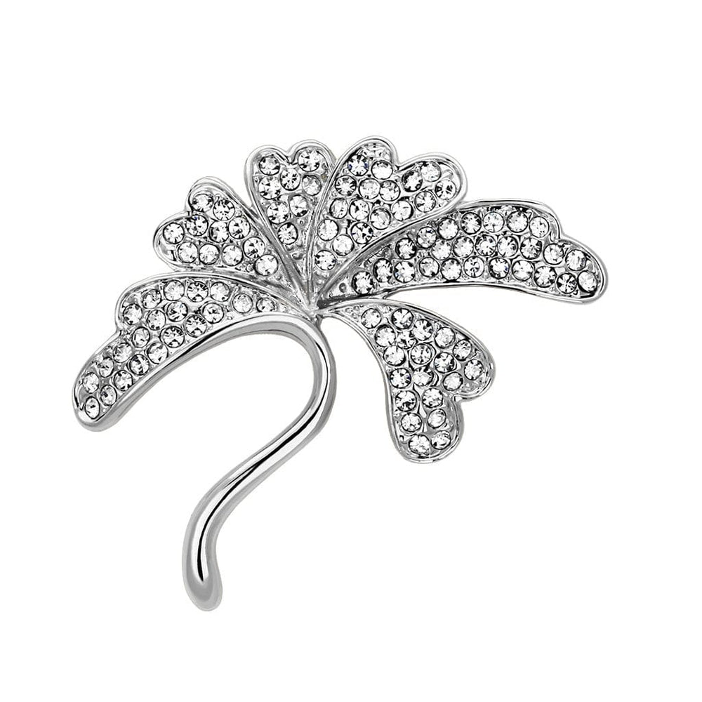 LO2875 - Flash Rose Gold White Metal Brooches with Top Grade Crystal  in Clear - Alamode